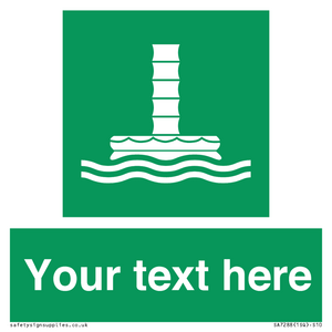 Custom sign safe condition Evacuation chute 